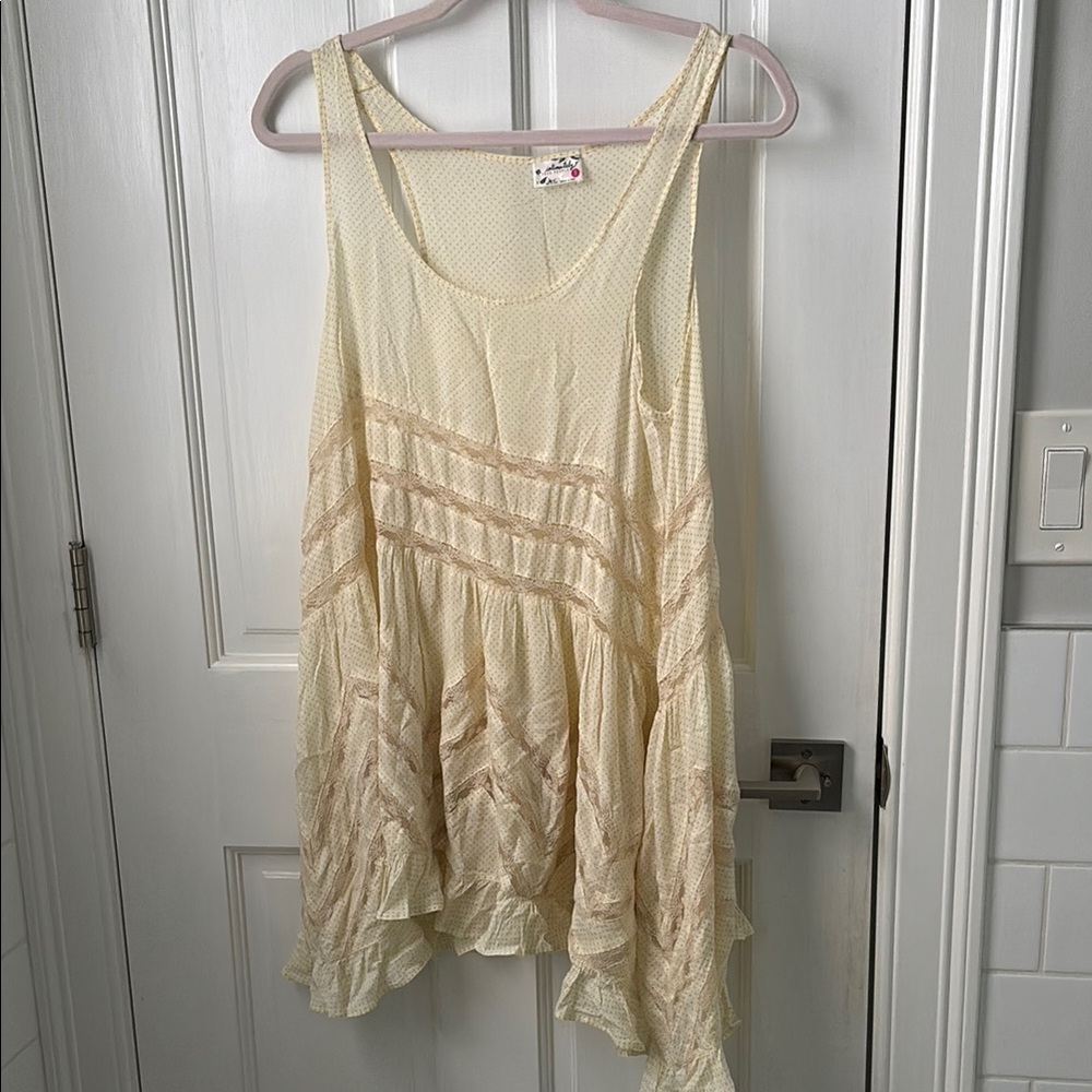 Cream Sleeveless Summer Dress